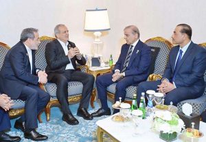 Prime Minister Muhammad Shehbaz Sharif meets Iranian President H.E Dr. Masoud Pezeshkian on the Sidelines of the Emergency Arab-Islamic Summit.