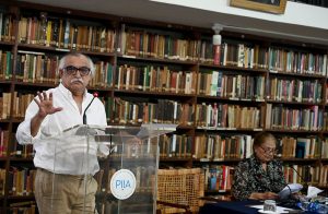 Former FBR Chairman Syed Shabbar Zaidi speaks at a session organized by the Pakistan Institute of International Affairs on “Adopting Digital Economy and Cryptocurrency in Pakistan: Possibilities and Concerns.