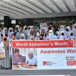 Participants join a Blood Cancer Awareness Walk organized by the Department of Hematology, Sheikh Zayed Hospital, in collaboration with Himmel Pharmaceuticals