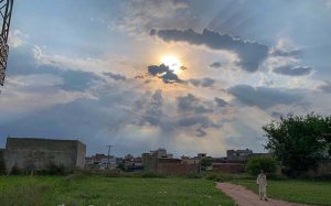 A stunning view of clouds hovering over the sky of the Federal Capital.