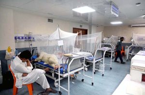 Dengue patients admitted in Holy Family Hospital as dengue outbreak continues to affect the twin cities.