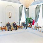 Prime Minister Muhammad Shehbaz Sharif meets Amir of Qatar his Highness Skeikh Tamim bin Hamad Al Thani