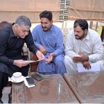 Chairman Punjab Land Records Authority MPA Chaudhry Tariq Subhani is listening to the public issues.