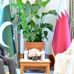 Prime Minister Muhammad Shehbaz Sharif meets Amir of Qatar his Highness Skeikh Tamim bin Hamad Al Thani