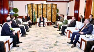 President Asif Ali Zardari in a meeting with Mr Yin Tongyue, Chairman of Chery Holding.