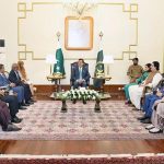 Acting President Syed Yousuf Raza Gilani in a meeting with Abdul Raheem Abdulla, Speaker of the People’s Majlis of the Maldives, along with his delegation at Aiwan-e-Sadr