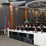 Federal Minister for Planning, Development and Special Initiatives, Professor Ahsan Iqbal, addressing the management and students during his visit to Beijing Institute of Technology