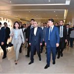 President Asif Ali Zardari visiting the Urban Operations and Management Centre in Urumqi, accompanied by the Mayor of the city and the Vice Governor of Xinjiang