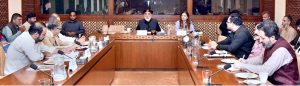 Senator Muhammad Talha Mahmood presiding over a meeting of the Senate Standing Committee on Defence after being elected as Chairman of the Committee at Parliament House.
