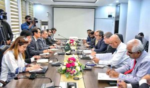 Federal Minister for Power Division, Sardar Awais Ahmad Khan Leghari, in a meeting with the Asian Development Bank delegation led by Director Energy, Joonho Hwang