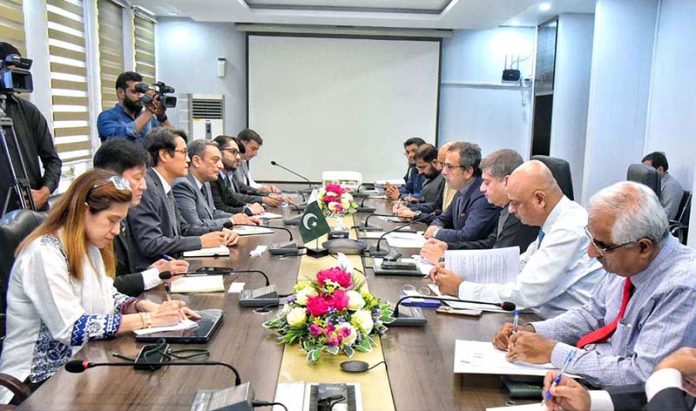 Federal Minister for Power Division, Sardar Awais Ahmad Khan Leghari, in a meeting with the Asian Development Bank delegation led by Director Energy, Joonho Hwang