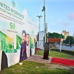 Posters of Saudi Crown Prince Muhammad bin Salman and Sindh Governor Kamran Tessori displayed on Governor House Road to mark Saudi Arabian National Day and the signing of the Mutual Strategic Defence Agreement between Pakistan and Saudi Arabia