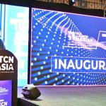 Federal Minister for Information Technology (IT) and Telecommunication Shaza Fatima Khawaja addressing the launching ceremony of 26th ITCN Asia expo at Expo Centre.