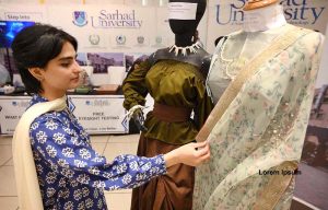 Women visitors browse stalls and take interest in beautiful handicrafts during Education Expo 2025 at Shiraz Arena.