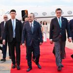President Asif Ali Zardari being received at Chengdu Shuangliu International Airport by Vice Foreign Minister of China, Mr. Sun Weidong; Vice Governor of Sichuan Province, Mr. Huang Ruixue; Pakistan’s Ambassador to China, Mr. Khalil Hashmi and Chinese Ambassador to Pakistan, Mr. Jiang Zaidong, on his arrival for an official visit to China