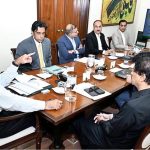 Sindh Chief Minister Syed Murad Ali Shah presiding over a joint meeting of the Agriculture, Food, and Finance Departments at CM House