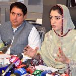 Advisor to the Chief Minister on Sports and Youth Affairs, Meena Majeed Baloch addressing a press conference