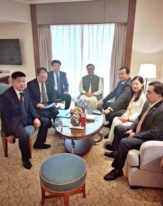 Federal Minister for Maritime Affairs Muhammad Junaid Anwar Chaudhry meets the delegation of Shandong Xinxu Group Corporation, led by Chairman Hou Jianxin