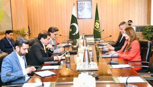 U.S. Chargé d’Affaires Natalie A. Baker meets Federal Minister for Railways Muhammad Hanif Abbasi; discusses regional connectivity, investment, and reform initiatives under the Prime Minister’s vision