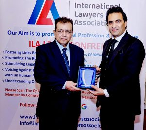 Justice Shahid Bilal Hassan addressing the Annual International Lawyers Association (ILA) Seminar and Dinner at Gray’s Inn, London