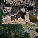The Buddha Caves at Shah Allah Ditta are located in the heart of Margalla Hills on the natural route to the ancient city of Taxila. These caves are believed to be 2,400 years old. The Buddha caves are adjacent to a garden known as Sadhu ka Bagh. The village of Shah Allah Ditta is named on a dervish of Mughal era. The Buddha Caves consist of natural rock of Kanjur stone. The Kanjur stone used for the construction of Buddhist Stupa at Ban Faqiran, was also extracted from these rocks. These caves were first used by Buddhist monks for meditation. After the decline of Buddhism in Taxila. Hindu sadhus occupied these caves and painted some images of Hindu deities on the walls. There were many Hindu families living in Shah Allah Ditta Village before partition and the Caves were used by them for their daily worship. During the Mughal Period, Muslim ascetics took over the caves and built a square water tank on the water channel emerging from a natural water spring flowing since long. The water tank was constructed in lime stone laid in lime mortar. Mughal rulers and other emperors often passed through this region on their way to India from Afghanistan