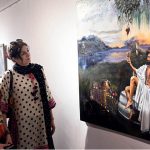 Visitors admire outstanding artworks on display during the Degree Show at the NCA Gallery