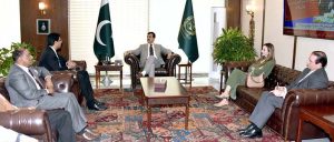 Chairman Senate, Syed Yousaf Raza Gilani in a meeting with the delegation led by Malik Faisal Jehangir, Chairman Rice Exporters Association of Pakistan (REAP) at Parliament House.