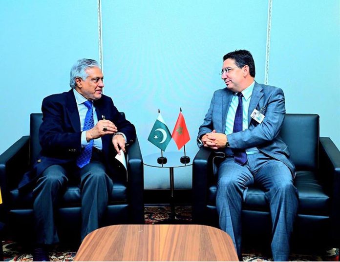 Deputy Prime Minister and Foreign Minister, Senator Mohammad Ishaq Dar met with Foreign Minister of Morocco, Nasser Bourita, on the sidelines of 80th UNGA session