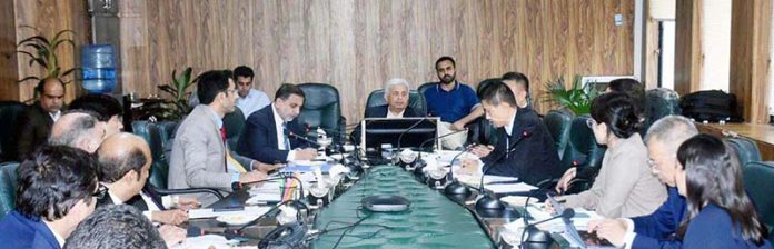 Federal Minister for National Food Security & Research, Rana Tanveer Hussain, chairing a high-level meeting with the delegation of the Chinese Academy of Agricultural Sciences (CAAS) on PARC reforms