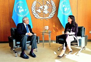 Deputy Prime Minister and Foreign Minister, Senator Mohammad Ishaq Dar met with President of the UN General Assembly, Annalena Baerbock on sidelines of 80th UNGA session
