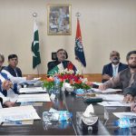Inspectors General of Pakistan Railway Police, Muhammad Tahir Rai briefing the Senate Standing Committee on Railways during their visit to the Pakistan Railways Police Academy at Walton
