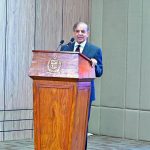 Prime Minister Muhammad Shehbaz Sharif addresses the inaugural ceremony of Mashreq Digital Banking Pakistan.