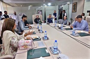 Federal Minister for Overseas Pakistanis and Human Resource Development, Chaudhry Salik Hussain, gracing the Hajj 2026 balloting ceremony for Islamabad-based industrial workers at the Workers Welfare Fund Secretariat, Secretary Workers Welfare Fund, Zulfiqar Ahmad was also present.