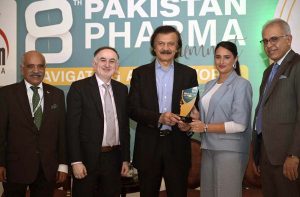 Special Assistant to the Prime Minister Haroon Akhtar Khan addressing the 8th Pakistan Pharma Summit & PESA Awards ceremony at a local hotel in the federal capital.