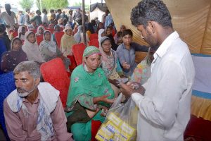 Jabir Bin Hayyan World Federation Islamabad distributes food and daily necessities items among flood-affected people in Chiniot district
