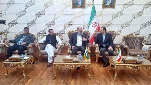 Federal Minister for Commerce Jam Kamal Khan being warmly received at Imam Khomeini International Airport, Tehran, by Mr. Amin Tarfa’a, Advisor to Iran’s Ministry of Roads and Urban Development, at the start of his three-day official visit to lead the 22nd Pakistan–Iran Joint Economic Commission and co-chair the Pakistan–Iran Business Forum.
