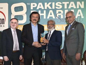 Special Assistant to the Prime Minister Haroon Akhtar Khan addressing the 8th Pakistan Pharma Summit & PESA Awards ceremony at a local hotel in the federal capital.