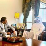 Federal Minister for Water Resources, Muhammad Mueen Watto, holding a meeting with the Ambassador of Qatar to Pakistan, Ali Mubarak Ali Essa Al-Khater