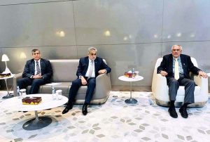 Deputy Prime Minister and Foreign Minister, Senator Mohammad Ishaq Dar, has arrived in Doha to lead Pakistan’s delegation to the Ministerial meeting ahead of the Emergency Arab-Islamic Summit, upon arrival, he was received by Pakistan’s Ambassador to Qatar, Pakistan’s PR to OIC, and senior officials of the Qatari Government. APP/TZD/FHA