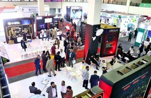 Visitors showed a keen interest in the stalls during the final day of the 26th edition of ITCN Asia at the Karachi Expo Centre.