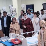 First Lady and Member of National Assembly Bibi Aseefa Bhutto Zardari along with Provincial Minister for Health Dr. Azra Fazal Pechuho visits Benazir Institute of Urology and Transplantation (BIUT) Shaheed Benazirabad. First Lady Bibi Aseefa Bhutto Zardari inspected the state-of-the-art robotic surgery, dialysis center, radiology and laboratory and also inaugurated the Central Sterilization Services Department (CSSD)