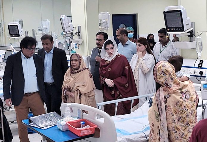 First Lady and Member of National Assembly Bibi Aseefa Bhutto Zardari along with Provincial Minister for Health Dr. Azra Fazal Pechuho visits Benazir Institute of Urology and Transplantation (BIUT) Shaheed Benazirabad. First Lady Bibi Aseefa Bhutto Zardari inspected the state-of-the-art robotic surgery, dialysis center, radiology and laboratory and also inaugurated the Central Sterilization Services Department (CSSD)