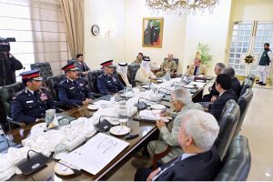 Interior Minister of Bahrain General Rashid Bin Abdullah Al Khalifa calls on Prime Minister Muhammad Shehbaz Sharif