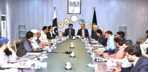 On the directive of the Prime Minister, Federal Minister for Water Resources, Muhammad Mueen Watto chairs a high-level meeting on water storage and flood control.