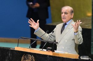Prime Minister Muhammad Shehbaz Sharif addresses the 80th Session of the United Nations General Assembly.
