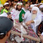 People release caged pigeons on the eve of Eid Milad-un-Nabi (SAWW) commemoration of the birth anniversary of Prophet Mohammed (SAAW)