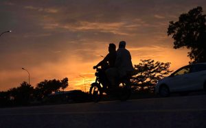 An eye-catching view of sunset at golden hours in the federal capital.