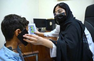 A physiotherapist at LRH is working with a patient to support recovery, strength, and independence on World Physiotherapy Day.