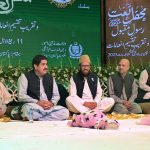 Federal Minister for Religious Affairs and Interfaith Harmony, Sardar Muhammad Yousaf participates in Mehfi-e-Naat-e-Rasool (SAW) organized by Ministry of Religious Affairs with collaboration of Pakistan National Council of Arts at PNCA