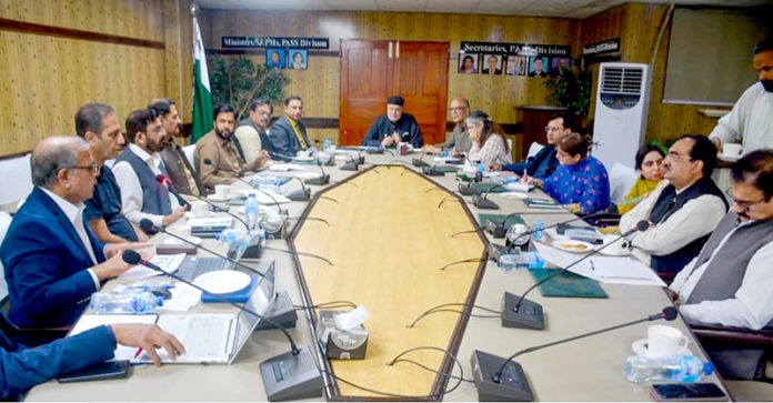 On the special directions of Prime Minister Muhammad Shehbaz Sharif, Federal Minister for Poverty Alleviation and Social Safety, Syed Imran Ahmed Shah, chaired a high-level meeting today at the Ministry to review and coordinate the flood relief operations being undertaken by the attached departments of Poverty Alleviation and Social Safety (i.e. BISP, PBM, TVO, PPAF)